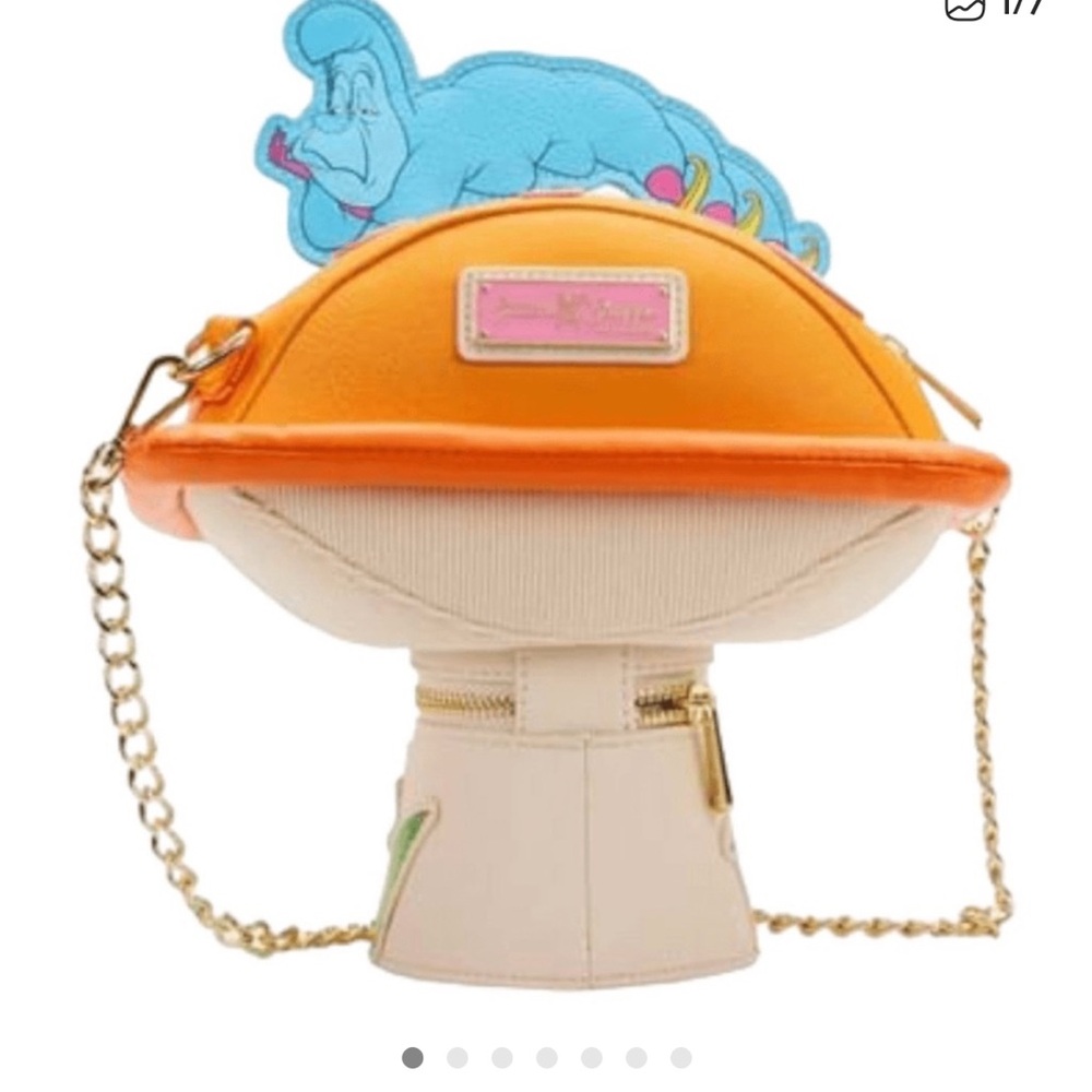 Loungefly Orange and White Mushroom Crossbody Bag